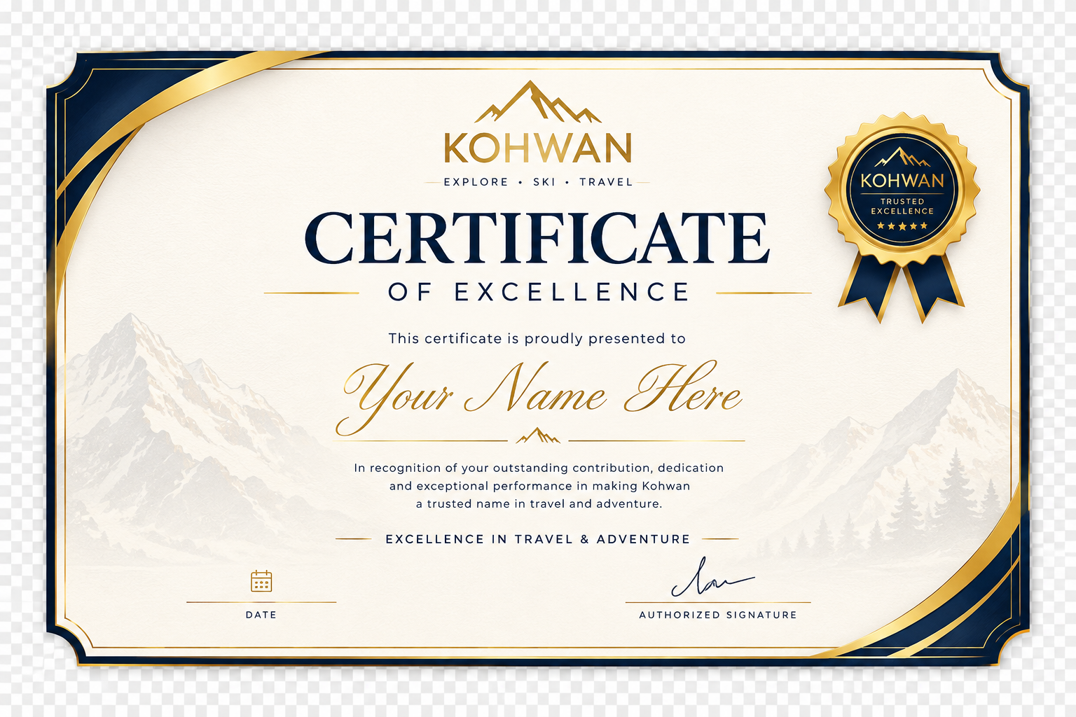Kohwan certificate